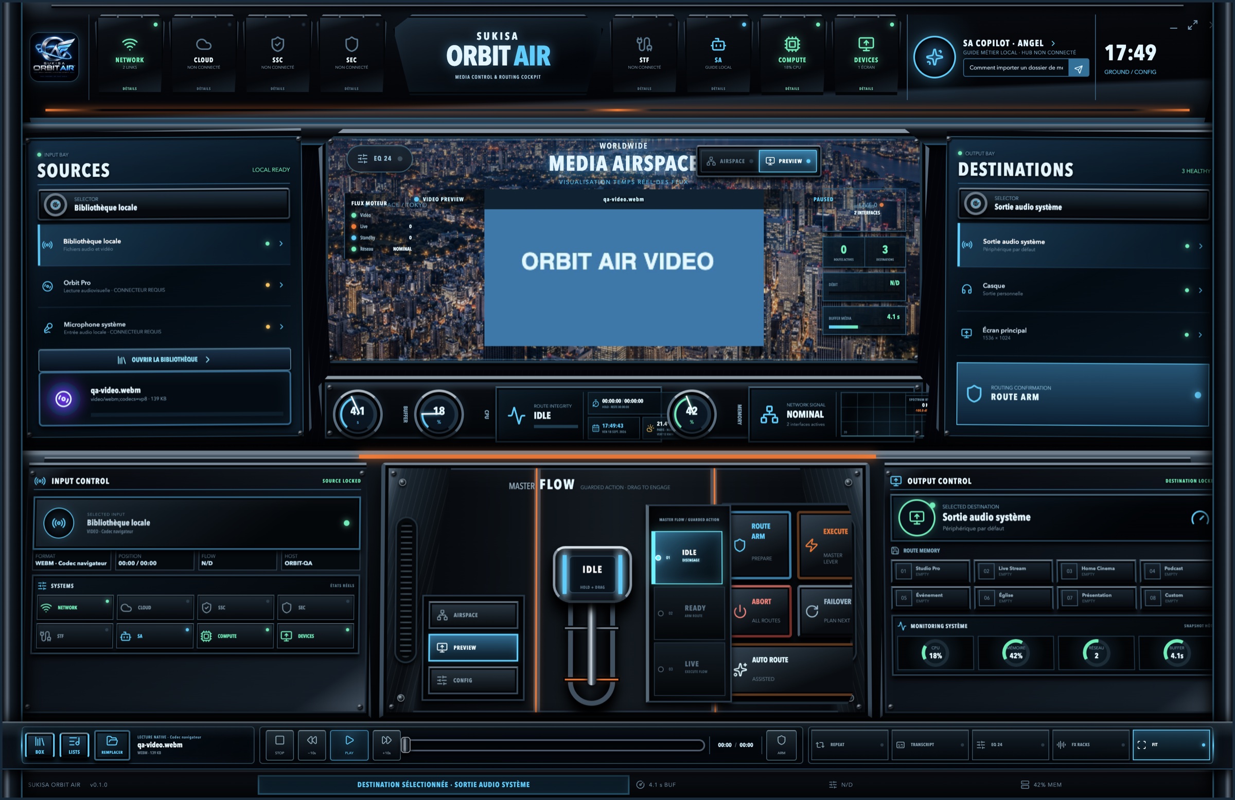 Cockpit de Sukisa Orbit Air